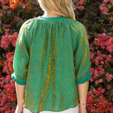AIMEE GREEN TOP 36780