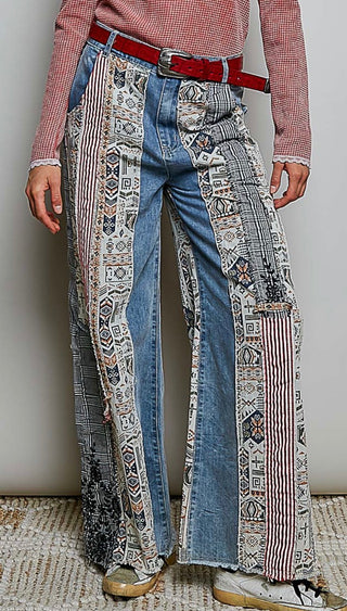 CLARITA PATCHWORK PANT 35