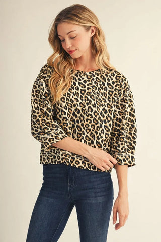 LORI LEOPARD TOP 50251