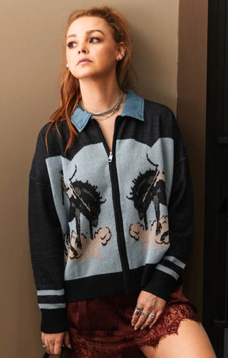 BRONC BLUES CARDIGAN