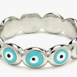 PURA VIDA RING BLUE EYEBALL