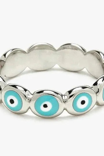 PURA VIDA RING BLUE EYEBALL X