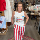 DAYDREAM STRIPED PANT 1027 RED