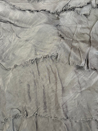 MADE IN ITALY SILK RUFFLE DRESS, LONG 2031