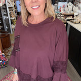 DIANA BURGUNDY TOP 91352
