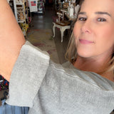 BRISTOL GRAY GAUZE TOP 71302