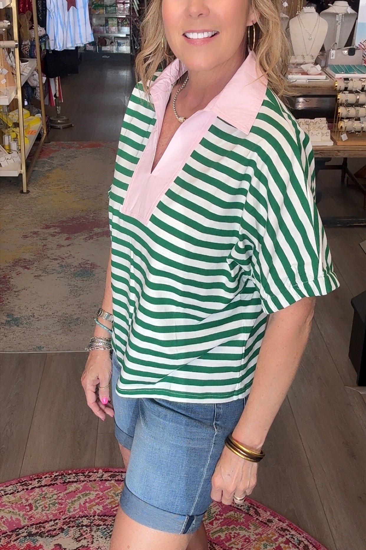 GLORIA TOP 19141 in GREEN
