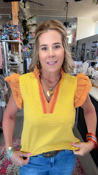 MELINDA RUFFLE TOP 36676