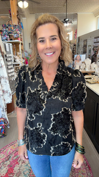 BRYNN TEXTURED TOP 37085