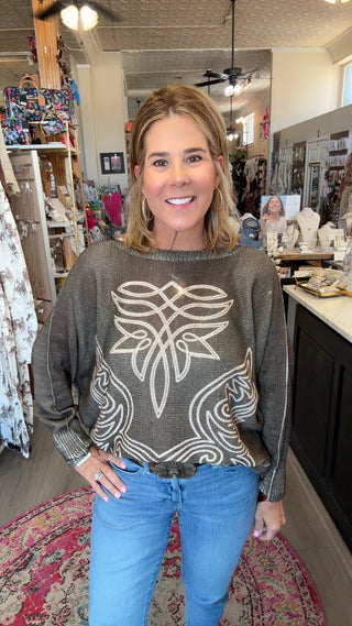 Aspen Tribal Batwing Sweater 0612