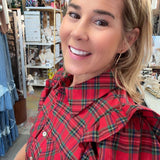 RESSA RED PLAID DRESS 15936