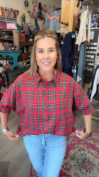 BETH PLAID TOP 20272