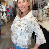 WEST 3/4 SLEEVE TOP 4870
