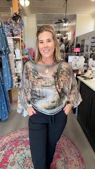 CAULLY SILK VILLAGE TOP 7294
