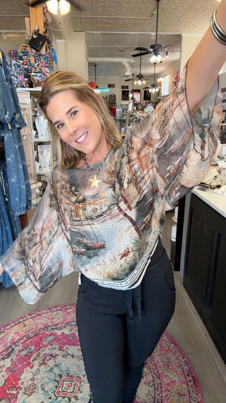 CAULLY SILK VILLAGE TOP 7294