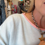 APRIL SWEATER w/PINK TRIM 2121