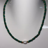 BRACHA 518 TAJ MALACHAITE WITH PEARL NECKLACE