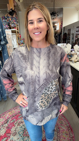 CHERI CHEETAH SWEATER 62513