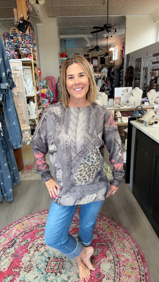 CHERI CHEETAH SWEATER 62513