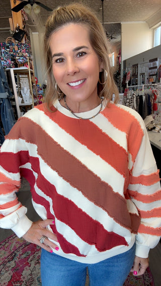 MORGHAN PATCHWORK SWEATSHIRTS 40822