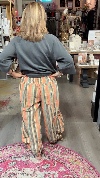 KASEY STRIPPED PANTS 30398
