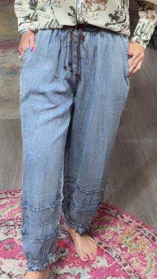 EASEL BERNICE TENCIL DENIM PANT 58148