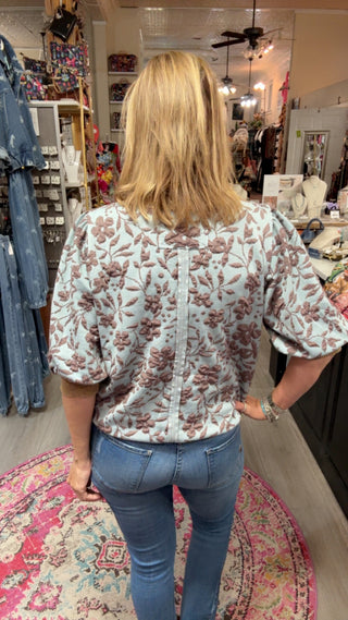 EASEL AURORA FLORAL TOP 30249
