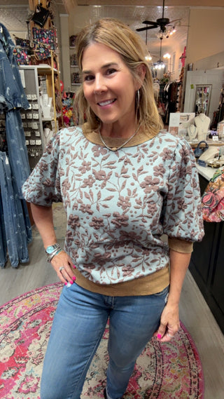 EASEL AURORA FLORAL TOP 30249