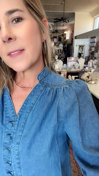 LYNETTE Denim Top
