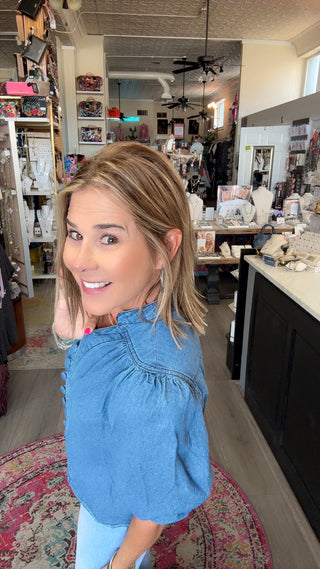 LYNETTE Denim Top