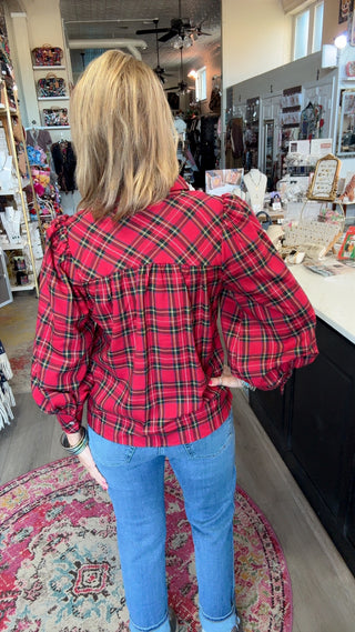 PATSY PLAID TOP 17115