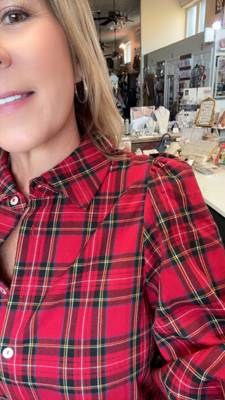PATSY PLAID TOP 17115