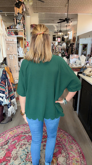 ADALINE GREEN TOP 16525