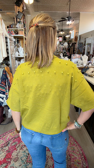 RAMONA OLIVE SWEATER TOP 8349