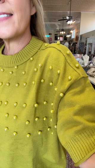 RAMONA OLIVE SWEATER TOP 8349