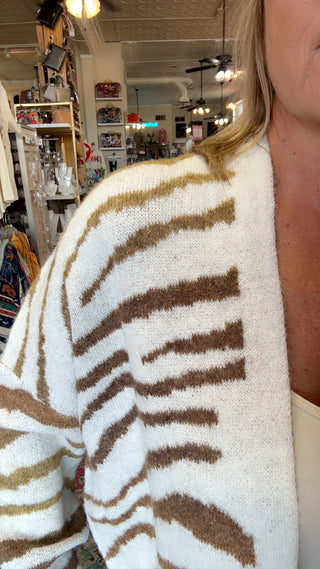 TRINNA ZEBRA CARDIGAN 62063