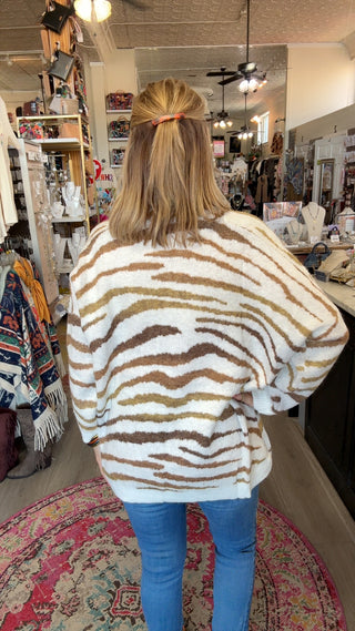 TRINNA ZEBRA CARDIGAN 62063