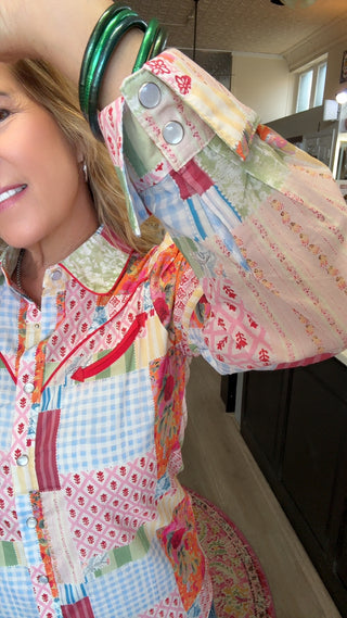 KARSYN PATCHWORK TOP 2708