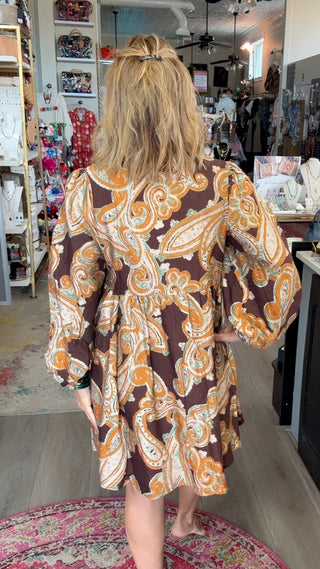 ANIKA PAISLEY DRESS 50036