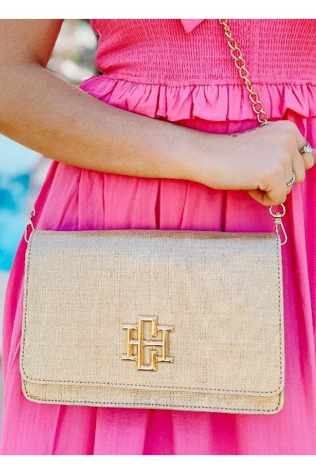 X C.O.HILL BRYN CROSSBODY Champagne Straw