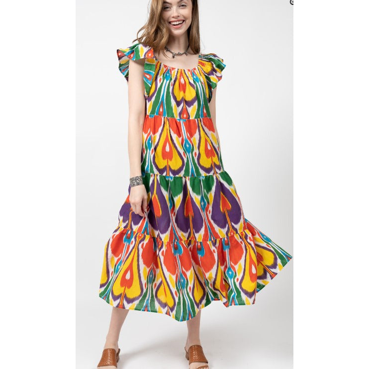 UNCLE FRANK COLORFUL SUMMER DRESS 75595