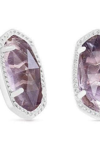 KENDRA SCOTT ELLIE STUD EARRINGS ~ RHODIUM