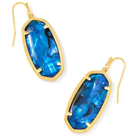KENDRA SCOTT Ada Gold Star Drop Earrings in Cobalt Blue Illusion NWT | eBay