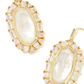 KENDRA SCOTT CRYSTAL FRAME EARRING ~ RHODIUM