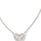 KENDRA SCOTT ARI PAVE CRYSTAL HEART EARRINGS / NECKLACE