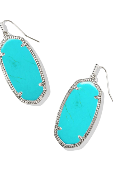 KENDRA SCOTT ELLE DROP EARRINGS in RHODIUM