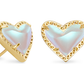 KENDRA SCOTT ARI HEART STUD EARRINGS ~ Gold