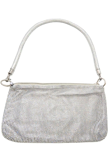 BLING SHOULDER PURSE in Silver
