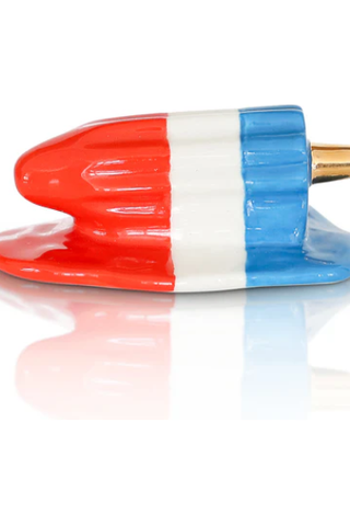 Colorful striped object on a white background