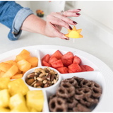 divided tray with fruit